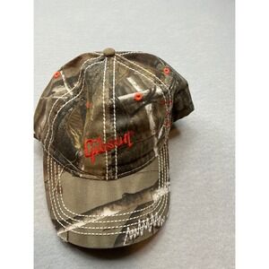 Gibson Hat Realtree Camo Orange Logo Adjustable Baseball Cap Mens One Size NWT